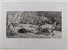 FÉLIX-HENRI BRACQUEMOND Group of 4 etchings.